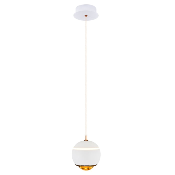 Opviq Lámpara de araña 2806-1A-01 en Blanco con Cristal Opalino